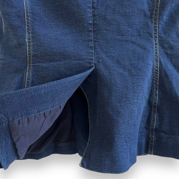 Avec Les Filles NWT Anthropologie Denim Double Breasted Sleeveless Vest Medium - Picture 9 of 11